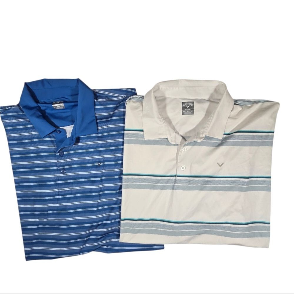 Callaway Opti Dri Golf Polo lot of 2 sz 4XL and 4XLT